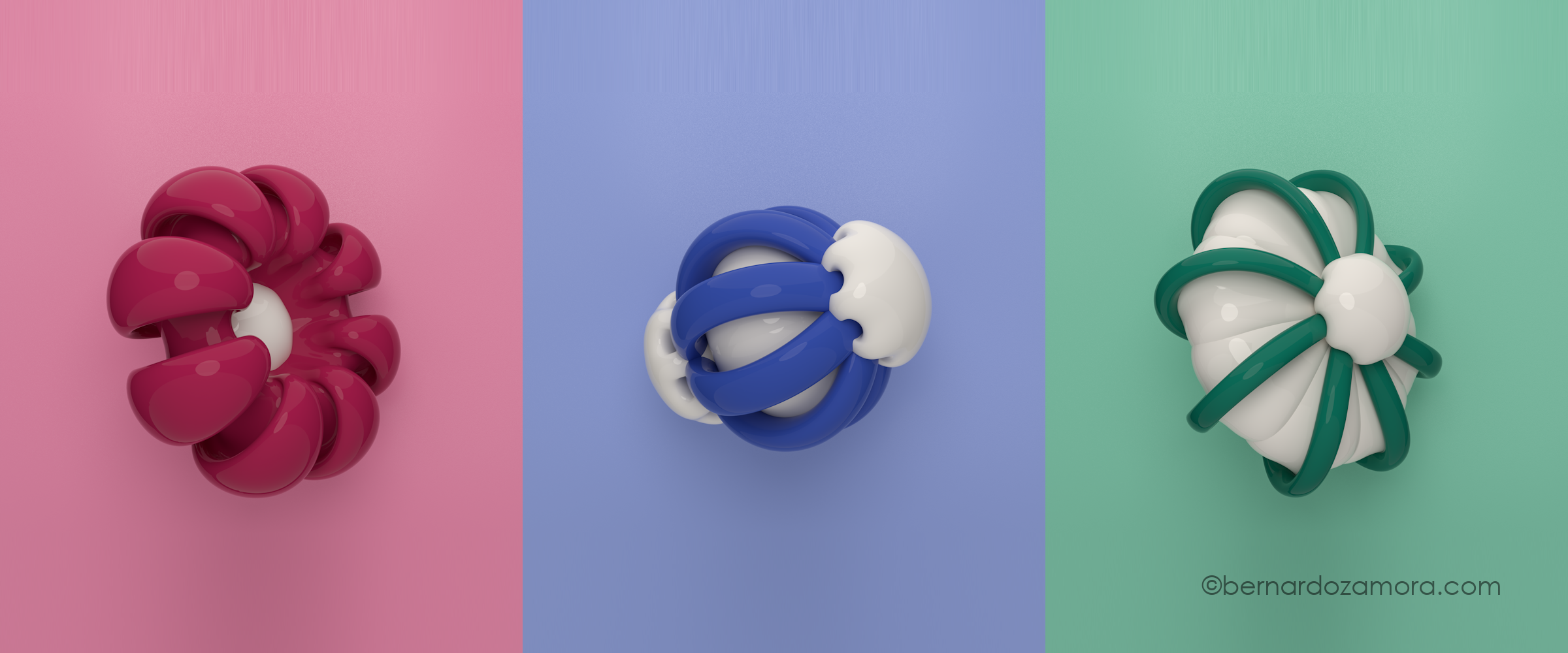Three different colored sections